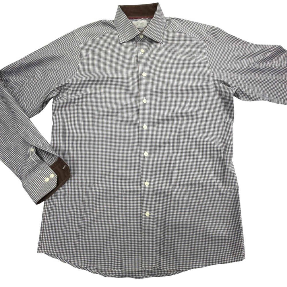 ETON Shirt Mens 42 16.5 Multicolor Long Sleeve Button Up Gingham Check Cotton